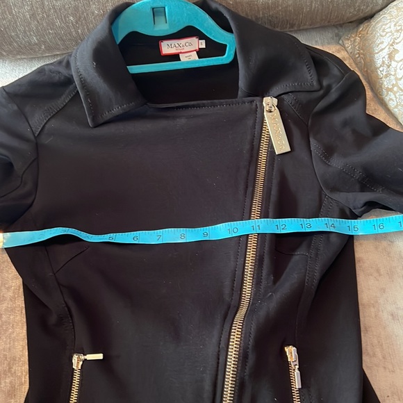 💁‍♀️💁‍♀️ Hot Size S Max&Co black stretchy short jacket 👍💁‍♀️EUC - Picture 6 of 12